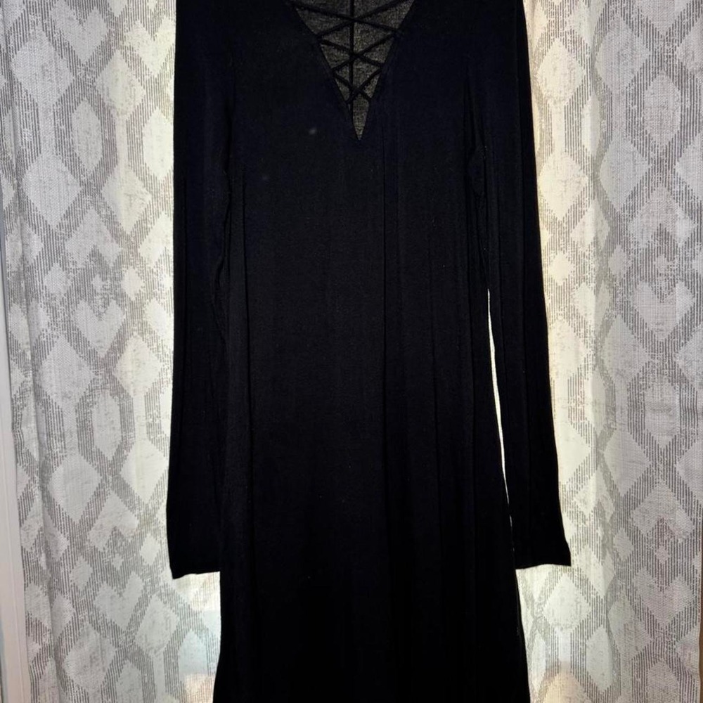 Express Black Long Sleeve Mini Dress